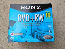 Sony DVD+RW 10 Pack 120 Min 4.7 GB Re-Writable Speed 1x-4x Blank Discs picture