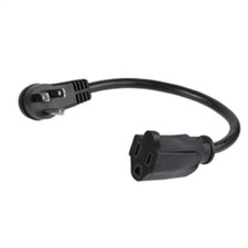 StarTech PAC101R1 1ft Flat Extension Cord NEMA 5-15R to Right-Angle 5-15P picture