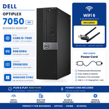 Dell OptiPlex 7050 SFF Desktop i5-7500 8GB 256GB SSD Win11 Pro WiFi 6 Bluetooth picture