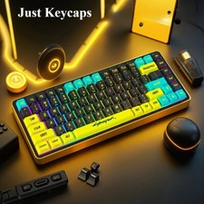 Cyberpunk 129-Key PBT Keycap Set Translucent Compatible with 61–108 Key Layouts picture