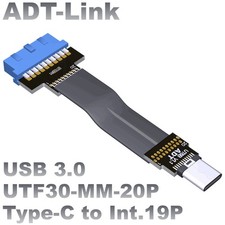 ADT USB3.0 Interface Expansion Adapter Cable Type-C to 19P/20P Motherboard Front picture