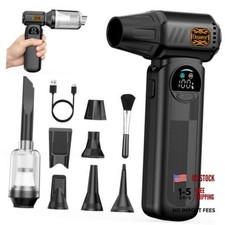 Black B50 Compressed Air Duster & Vacuum Cleaner - 150,000RPM Turbo Fan - Black picture