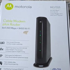 Motorola MG7315 Cable Modem Router DOCSIS 3.0 343Mbps N450 Wi-Fi Power Boost picture