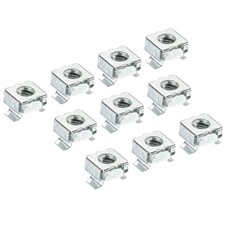 M6 Cage Nut Carbon Steel Zinc Plated for Server Rack Cabinet Silver Tone 30Pcs picture