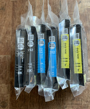 6 OEM Genuine Epson Color Ink Tanks 212XL Black 212 Standard Cyan Yellow New picture