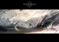 Landscape pixiv fantasia fallen kings anime Custom Gaming Mat Desk picture