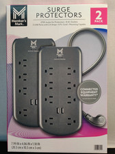 Member's Mark Surge Protector 2 Pack 8 Outlets 2700 Joules 6 Ft Cord picture