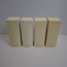 Lot of 4 Linksys Velop WHW03 V2 AC2200 Tri-Band Mesh WiFi Router Nodes No Cords picture