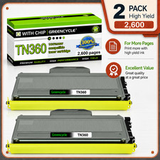 2PK TN360 TN-360 Toner Cartridge For Brother HL-2140 HL-2150N HL-2170W MFC-7320 picture