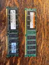 (2) Hynix 512MB DDR PC3200U-30330 HYMD264646DP8J-J & Micron MT8VDDT6464AY-40BF4 picture