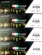 4 NEW GPC IMAGE 410A Toner cartridges for HP LaserJet BLACK CYAN MAGENTA YELLOW picture