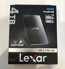 Lexar SL500 4TB Portable External SSD USB-C/A USB 3.2 Gen 2x2, Black picture
