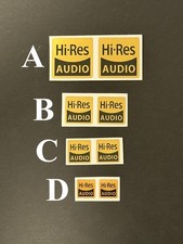 2 Pcs Brushed Sticker Decal Label for Hi-Res Audio picture