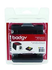 Ymcko Color Ribbon And 100 Pvc Cards For Badgy100 Badgy200 Printers picture