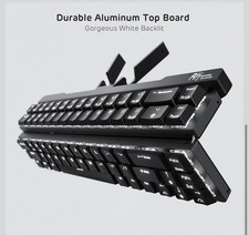 RK ROYAL KLUDGE F68 60% Foldable Low Profile Mechanical Keyboard, Wireless BLACK picture