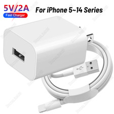 USB Wall Charger Block Fast Charging Cable For iPhone 6 7 8 X XR XS 11 12 13 14 picture