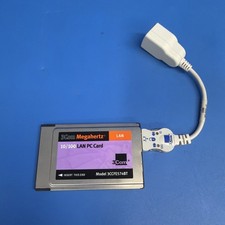 3Com Megahertz 3CFE574BT 10/100 LAN PCMCIA Ethernet Card w/ Dongle picture