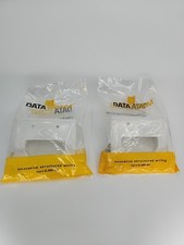 2 (Two) Datacomm 45-0002-WH 2 Gang Recessed Low Voltage Cable Wall Plate picture