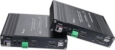 New Hereta HDMI Fiber Extender KVM 1080P 20km USB Mouse Keyboard RS232 picture