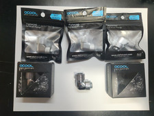 (Set of 5) Alphacool Eiszapfen 13/10mm 90° Compression Fitting Chrome picture