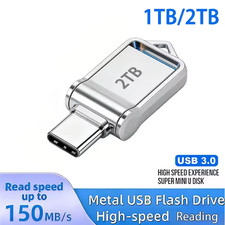 2TB USB 3.0 Type-C OTG Flash Drive Dual USB Metal Memory Stick for PC Phone picture