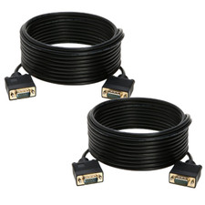 2 x 100ft SVGA VGA Cable Male to Male M/M Monitor Cord TV HDTV Full HD15 Laptop picture
