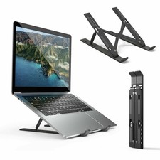 Aluminum Adjustable Foldable Laptop Stand with Desk Riser Holder for Notebooks picture
