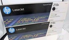 HP 218A Black Standard Yield Genuine Toner Cartridge 2 Pack  (W2180A) picture