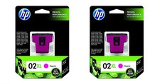 2 PACK HOT DEAL  HP 02XL Magenta Ink Cartridges - Exp 2016 picture