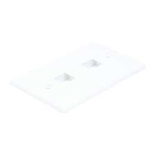 MONOPRICE 6727 WallPlate,Blank,2 Hole, White 14J392 picture