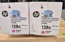 Genuine HP 128A Magenta LaserJet Toner Cartridge CE323A New Sealed OEM Lot Of 2 picture