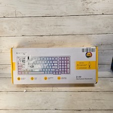 Open Box E-YOOSO Z-99 Mechanical Keyboard White RGB Hot Swappable Gaming Wired picture