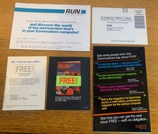 RUN: Commodore 64/128 Users Guide Inserts, Pamphlet, and Mail Slips - Vintage picture