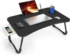 Escritorio portatil plegable para computadora portatil con cajon de almacenamien picture
