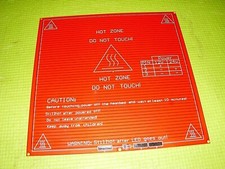 QTY1 MK2B RED DUEL VOLTAGE PWR  214mm SQUARE 1.5MM PCB HEATED HOT BED 3D PRINTER picture
