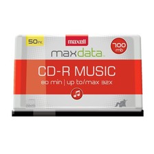 Blank CD-R Audio Music Discs 50pk Maxell CD-R Music Blank Media Spindles picture