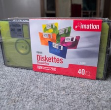 Imation Neon Diskettes 40 Pack IBM 2HD 3.5