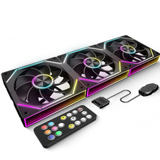 FB120 3 Pack 120Mm ARGB PC Case Fans - Wireless Splicing/Daisy-Chain, 16.8M Colo picture