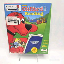 Scholastic Clifford the Big Red Dog Reading 2000 PC Game Big Box New PBS SEALED  picture