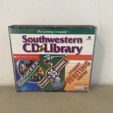 5 Southwestern CD Library PC Software Bundle - 2002 Grolier, Writing Center, Pas picture
