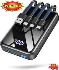 Batería externa portátil de 50000 mAh, carga rápida de 22,5 W con cables integra picture
