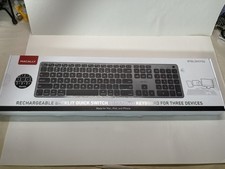 Macally Rechargeable Backlit Quick Switch Bluetooth Keyboard (BTBLZKEYSG) picture