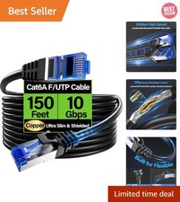 Ultra-Thin 150ft Cat6A Ethernet Cable, 10Gbps, Perfect for Gaming and Streaming picture