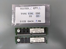 (2) IBM 8MB FPM SIMMs, 72-pin RAM Memory Sticks (16MB Total) 74G1300 92G7245 picture
