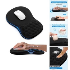 PVIPCZ Ergonomic Mouse Pad Sloped Memory Foam Wrist Rest (black) picture