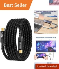 10FT Long USB C to USB C Cable Compatible with Thunderbolt 4/3, USB 3.2 Gen 2... picture
