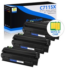 for HP 3PK C7115X Black Toner Cartridge LaserJet 3320nmfp 3330 3330mfp 3380 picture