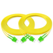 2Pcs 10 Meter Fiber Optic Patch Cord SC APC to SC APC, Duplex Single Mode Fib... picture