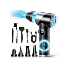 Fitnac Compressed Air Duster-310,000RPM Cordless Blower with LED Silver  picture