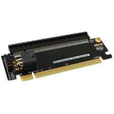 PCI-E x16 Half to Full Height Extension Riser Card PCIe 5.0 x16 Test Adapter New picture